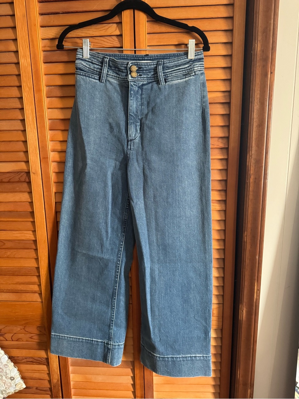 Apiece Apart Blue Wide Leg Jeans